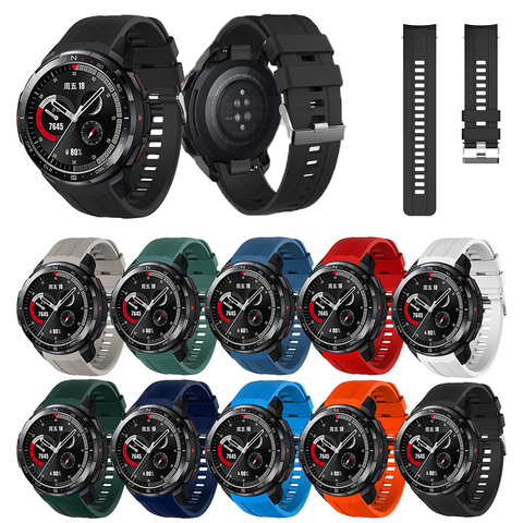 Bracelet de rechange en Silicone pour Huawei Honor GS Pro, accessoires de montre, 22mm ► Photo 1/6