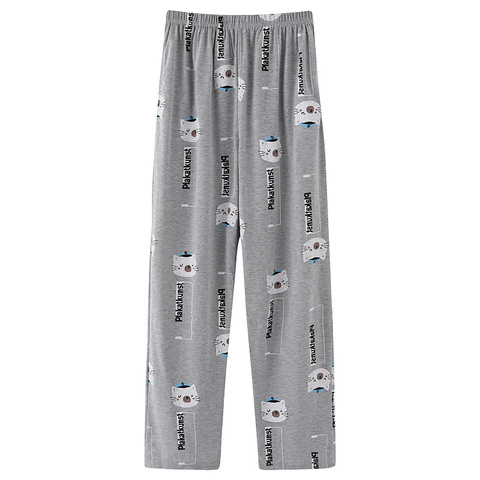 Printemps et automne bande dessinée maison pantalon femmes tricot coton longue maison pantalon bas de sommeil décontracté impression Pyjamas grande taille M-4XL ► Photo 1/4