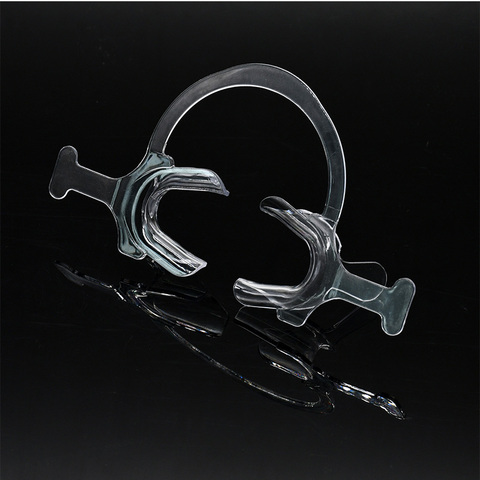 1 pc orthodontique dentaire en plastique bouche ouvreur Transparent joue écarteur avec poignée C forme joue lèvre écarteur ► Photo 1/6