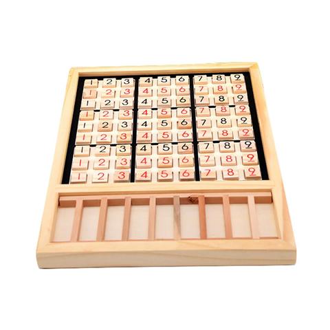 Chiffres d'échecs en bois Sudoku 1 à 9 jeux de bureau adultes enfants Puzzle jouets éducatifs ► Photo 1/6