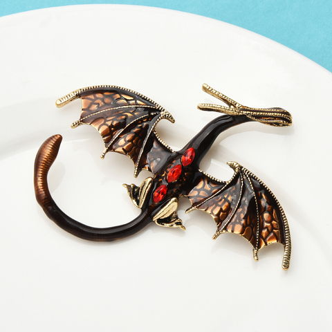 Wuli & baby 6 couleurs TV-Play Dragon broches nouvelle qualité émail broche broches 2022 bijoux accessoires ► Photo 1/6