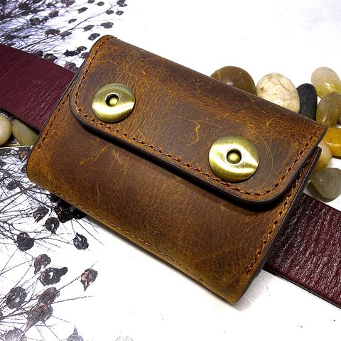 Blongk petit sac de taille en cuir véritable Mini ceinture Pack portefeuille porte-carte voiture clé étui maison clé pochette hommes 3618dgs ► Photo 1/6
