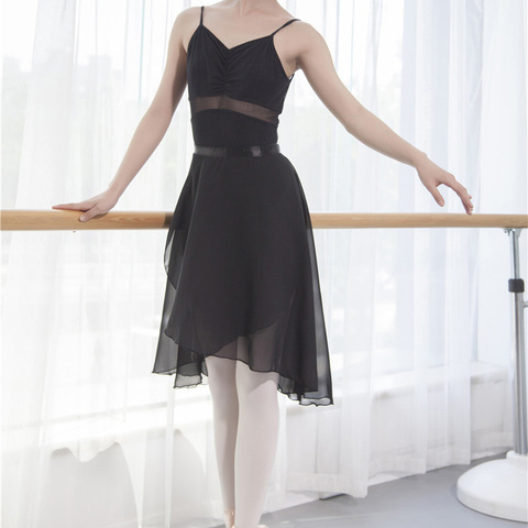 Jupe de Ballet Tutu professionnelle pour adultes, jupe de Ballet mi-longue en mousseline de soie, souple, style lyrique, ballerine et danse, à lacets ► Photo 1/6