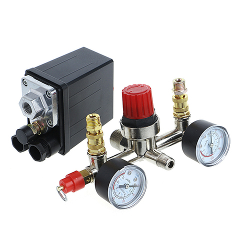 Régulateur de pression de pompe à compresseur d'air robuste + manomètre ► Photo 1/6