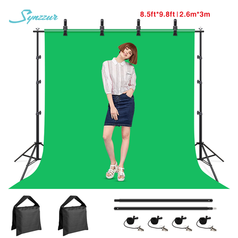 2.6*3m/8.5ft * 9.8ft aluminium Support de fond Photo Support vert écran Photoshoot décors cadre pour Studio Photo photographie ► Photo 1/6