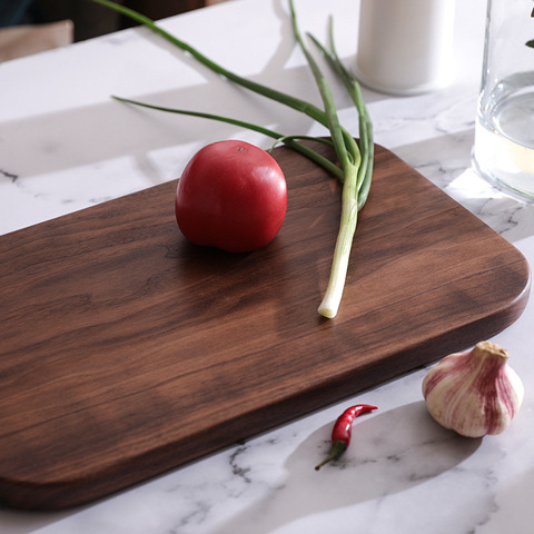 Planche à découper en bois massif, noyer noir, cuisine, racine, planche à découper en bois sans laque ► Photo 1/5