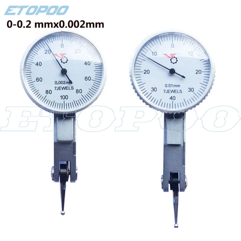 Jauge de précision à cadran de niveau 0-0.2mm, Rails à queue d'aronde métriques de précision 0-0.002mm 0.8mm, indicateur de Test à cadran ► Photo 1/6