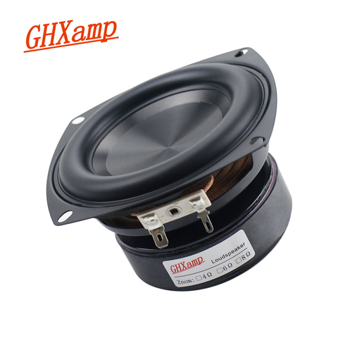 GHXAMP 1Pc 4 pouces Woofer haut-parleur Hifi Subwoofer étanche en oxyde d'aluminium disque basse corne mise à niveau 2.1 haut-parleur ► Photo 1/6