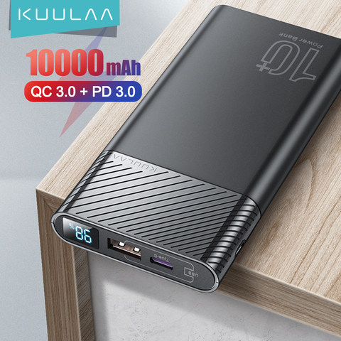 KUULAA batterie externe 10000 mAh QC PD 3.0 batterie de charge rapide PowerBank 10000 mAh USB chargeur de batterie externe pour Xiaomi Mi 10 ► Photo 1/6