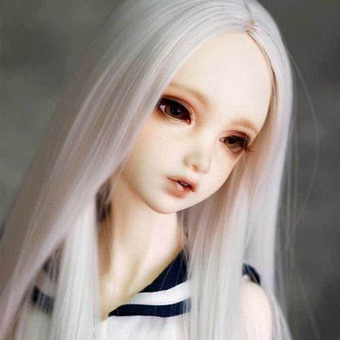 1/3 1/4 1/6 1/8 Bjd perruque haute température droite blanc couleurs Bjd cheveux MSD SD Yosd pour BJD poupée ► Photo 1/5