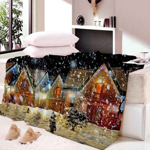 WOSTAR – couverture décorative de noël en molleton de corail Super doux, imprimée en 3d, style nordique pour lit et canapé ► Photo 1/6