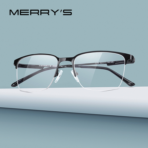 MERRYS-lunettes pour hommes, monture en alliage de titane, monture optique, Style Business, pour myopie, Prescription, S2178 ► Photo 1/6