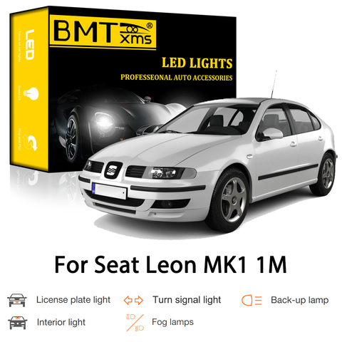 BMTxms – système Canbus pour Seat Leon MK1 1 1M 1 m1 1999-2006, ampoule extérieure et intérieure de voiture, clignotant de stationnement, lumière de plaque d'immatriculation de recul ► Photo 1/6