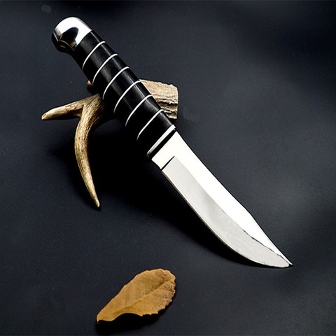 Dropship Outdoor Survival Knives 3cr13 Steel Fixed Blade tactical knife Color Wood Handle Camping Knife Hand Tools ► Photo 1/6