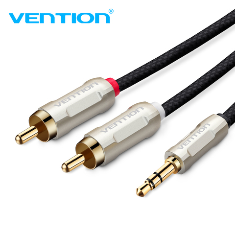 Vention 3.5 à 2RCA Câble rca câble audio 3.5mm Jack mâle à mâle 2 rca câble auxiliaire pour amplificateur téléphone Edifer Home Cinéma DVD ► Photo 1/6