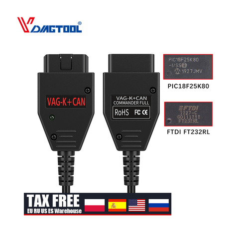 Pour Vag K peut Commander 1.4 Ftdi Ft232Rl Pic18F25K80 Obd2 Scanner outil de Diagnostic pour Vw pour Golf/bor pour Jetta pour Vag k-line ► Photo 1/6