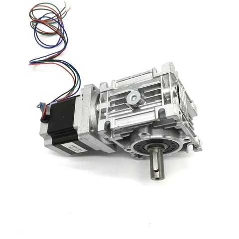 Réducteur de vitesse à vis sans fin RV030 20:1, sortie 14mm 56MM, moteur pas à pas Nema23, kit 2 phases 3A 1,2 nm, conversion de routeur CNC à 90 degrés ► Photo 1/5