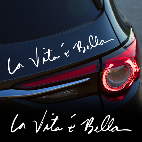 Autocollant mural citation italienne La vita e bella, étiquette La vie est belle, décoration pour La maison, salon, mots de Motivation D868 ► Photo 1/4