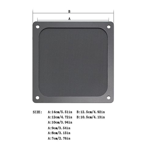 Filtre à poussière magnétique anti-poussière maille couverture filet garde pour PC ventilateur de tour d'ordinateur ► Photo 1/6