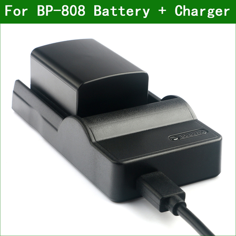 LANFULANG – Kit de batterie et chargeur pour Canon 808 BP-807 BP-808 FS305 FS306 FS307 FS36 FS37 FS406 FS46 XA10 HF100 HFS10, BP BP-809 ► Photo 1/6