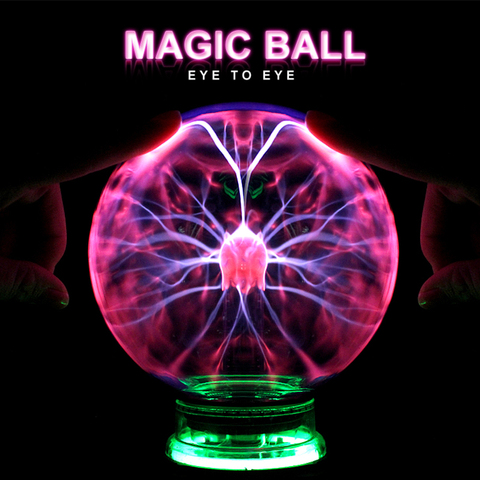 Nouveauté magique boule de Plasma lumière 220V LED veilleuse 4/5/6 pouces Plasma boule tactile lampe noël veilleuse enfants décor cadeau ► Photo 1/6