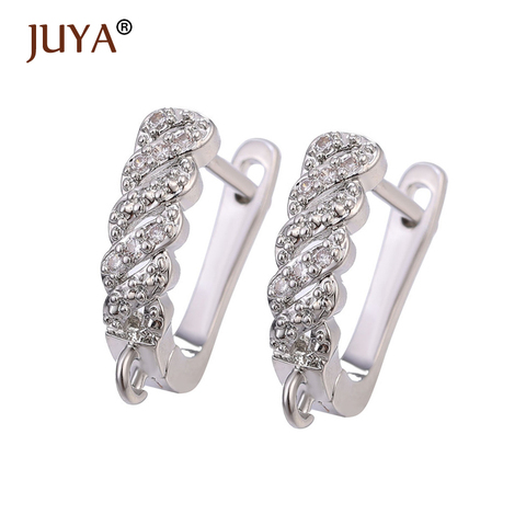 Juya – boucles d'oreilles faites à la main en Zircon pour femme, accessoires de bijouterie classiques, crochet, DIY ► Photo 1/6