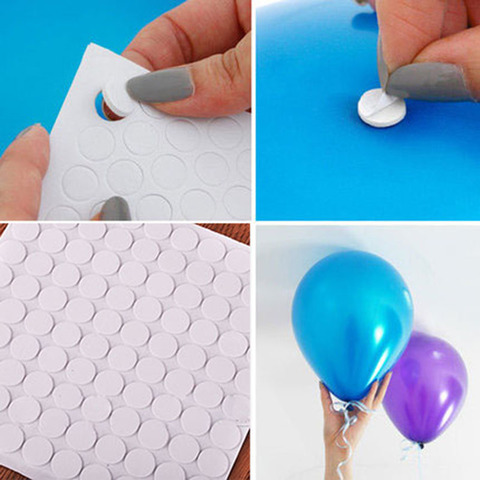 Autocollants muraux ou de plafond avec colle pour ballons, fournitures pour fête d'anniversaire et mariage, livraison gratuite, 100 Points ► Photo 1/5