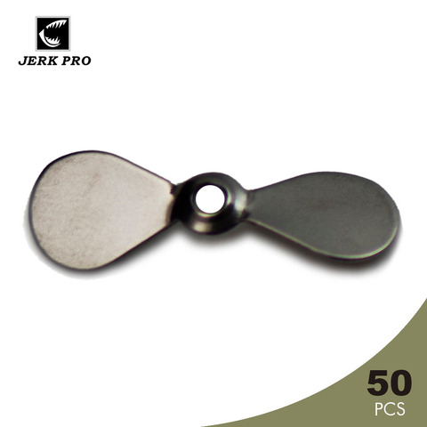 JERK PRO – lames d'hélice de mouche en acier inoxydable, accessoires pour leurres de pêche, pour bouchons d'eau de surface, personnalisés, 50 pièces ► Photo 1/3