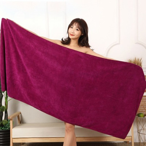 Serviette de bain et de Massage pour le visage, 200x100, pour Salon de beauté, séchage rapide, spécial, grande serviette épaisse, microfibre absorbante, douce, vapeur ► Photo 1/6