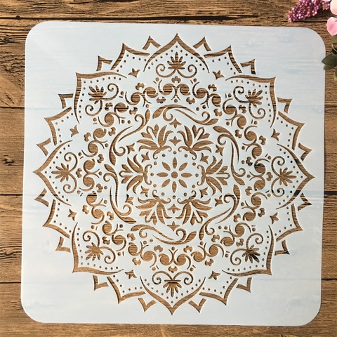 Pochoirs Mandala à couches pour géométrie à faire soi-même, pour peinture, Scrapbook, modèle décoratif d'album de coloration, gaufrage, 1 pièce ► Photo 1/1