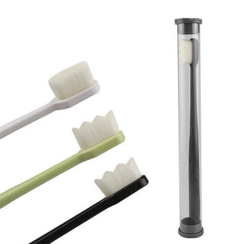 1PC brosse à dents Ultra-fine Super douce Portable écologique voyage utilisation en extérieur brosse de soins des dents nettoyage Oral outils de soins buccaux ► Photo 1/6