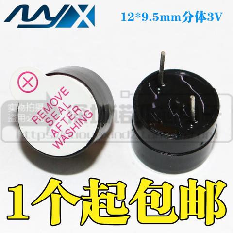 10 pièces/lot 3V 5V 9V, buzzer actif fendu 12095 DC tube SOT son long 12x9.5mm ► Photo 1/3