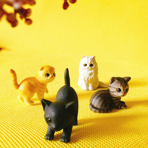 1 pièces/chat kitty/miniatures/joli mignon/fée nain de jardin/mousse terrarium décor/artisanat/bonsaï/maison de poupée/figurine/modèle/jouet ► Photo 1/6