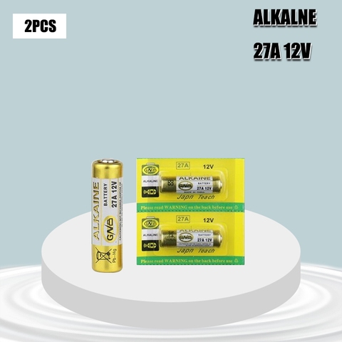 Batterie alcaline sèche de 12V, 2 pièces, 27AE 27MN A27 GP27A A27BP V27A VR27 L828 pour sonnette, alarme de voiture, baladeur, télécommande de voiture, etc. ► Photo 1/6