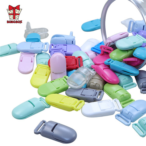 BOBO.BOX-sucette en plastique 100 pièces, Clip de sucette pour bébé, porte bébé pièces, Clip de sucette pour bébé, multicolore ► Photo 1/6