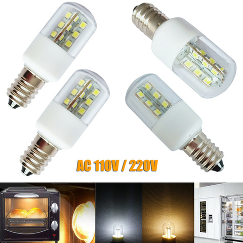Ampoule pour four à micro-ondes LED, couleur E14 E12 3W, SMD 5050, lumière blanche chaude/froide/froide, AC 110/220V, pour la maison ► Photo 1/6