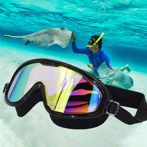 Lunettes de natation professionnelles lunettes de natation avec bouchons d'oreilles pince-nez galvanoplastie Silicone imperméable ► Photo 1/6