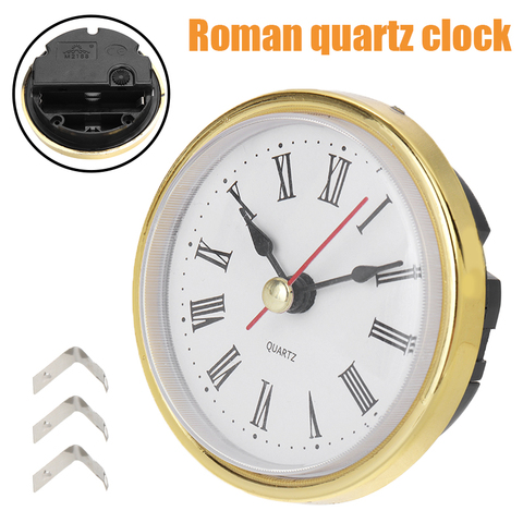Horloge artisanale de 65mm | Mouvement à Quartz, insertion de tête, cadran romain rond, accessoires d'horloge en fer ► Photo 1/5