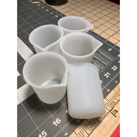 1X Silicone tasse à mesurer résine Silicone moule 5*7cm fait main bijoux à bricoler soi-même faisant outil époxy résine tasse cristal échelle 100ML ► Photo 1/6