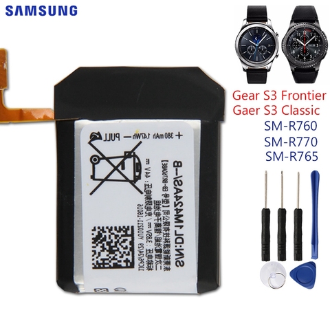 SAMSUNG Batterie De Remplacement D'origine EB-BR760ABE Pour Samsung Gear S3 Frontier/Classique Montre Intelligente SM-R760 SM-R770 SM-R765 ► Photo 1/6