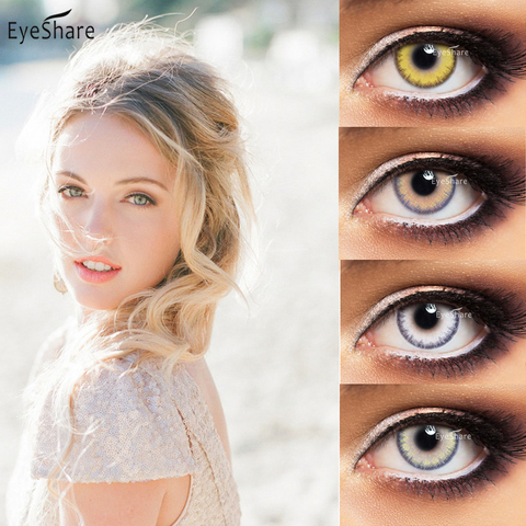 EYESHARE 1 Paire PRO INDIEN Couleur Lentilles De Contact Cosmétiques pour Les Yeux Utilisation Annuelle Cosmétique Contacts pour Les Yeux Belle Élève ► Photo 1/6