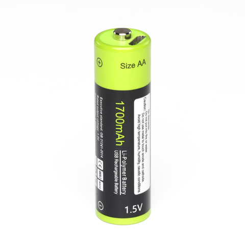 ZNTER – batterie Rechargeable au Lithium 1.5V AA 1700mAh, sans câble Micro USB, offre spéciale, 1 pièce/lot ► Photo 1/6
