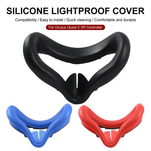 Couverture de masque pour les yeux pour Oculus Quest 2 VR lunettes Silicone Anti-sueur Anti-fuite lumière bloquant protection pour les yeux pour Oculus Quest 2 ► Photo 1/6