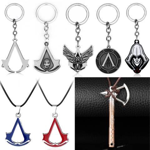 Jeu d'acte AC Assassin's Valhalla porte-clés Ezio Connor porte-clés tesson d'eden bijoux alliage métal porte-clés support ► Photo 1/6