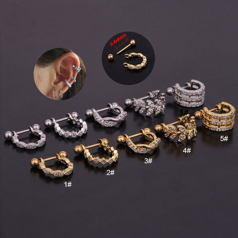 Bijoux en acier inoxydable, 8mm, 18G, nouveau Style, piercing, anneau de mamelon, septum, oreille, tragus, cartilage, rook, bijoux pour le corps, 2022 ► Photo 1/6