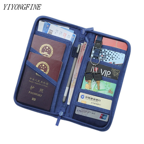 YIYONGFINE voyage voyage Document organisateur portefeuille passeport porte-carte d'identité billet carte de crédit sac étui accessoires de voyage ► Photo 1/6
