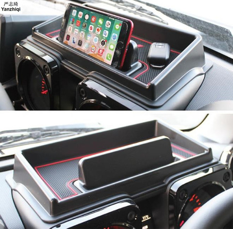 Boîte de rangement pour tableau de bord de voiture, pour Suzuki Jimny 2022, accessoires d'intérieur, multifonction, support de téléphone antidérapant, rangement des consoles ► Photo 1/6