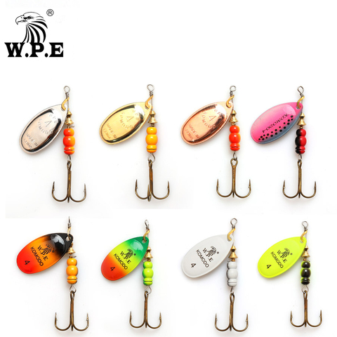 W.P.E marque 1 pièces Spinner leurre 6.5g/9.7g/13.4g basse appât de pêche cuillère en métal leurre triple crochet matériel de pêche leurre dur ► Photo 1/6