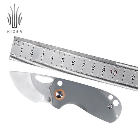 Kizer – Mini couteau Catshark V2561N1 2022, nouveau couteau de poche léger avec manche en titane gris + G10, outils de survie en plein air ► Photo 1/6