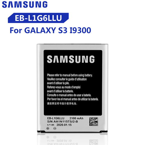 Batterie de remplacement d'origine EB-L1G6LLU pour Samsung Galaxy S3 I9300 I9300i I535 I9308 L710 EB-L1G6LLA batterie de téléphone d'origine ► Photo 1/6